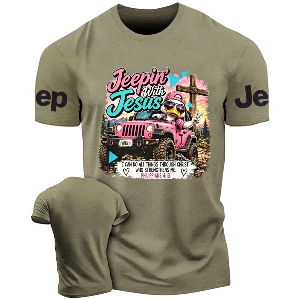 Jeepin' With Jesus PHILIPPIANS 4:13 Unisex T-shirt