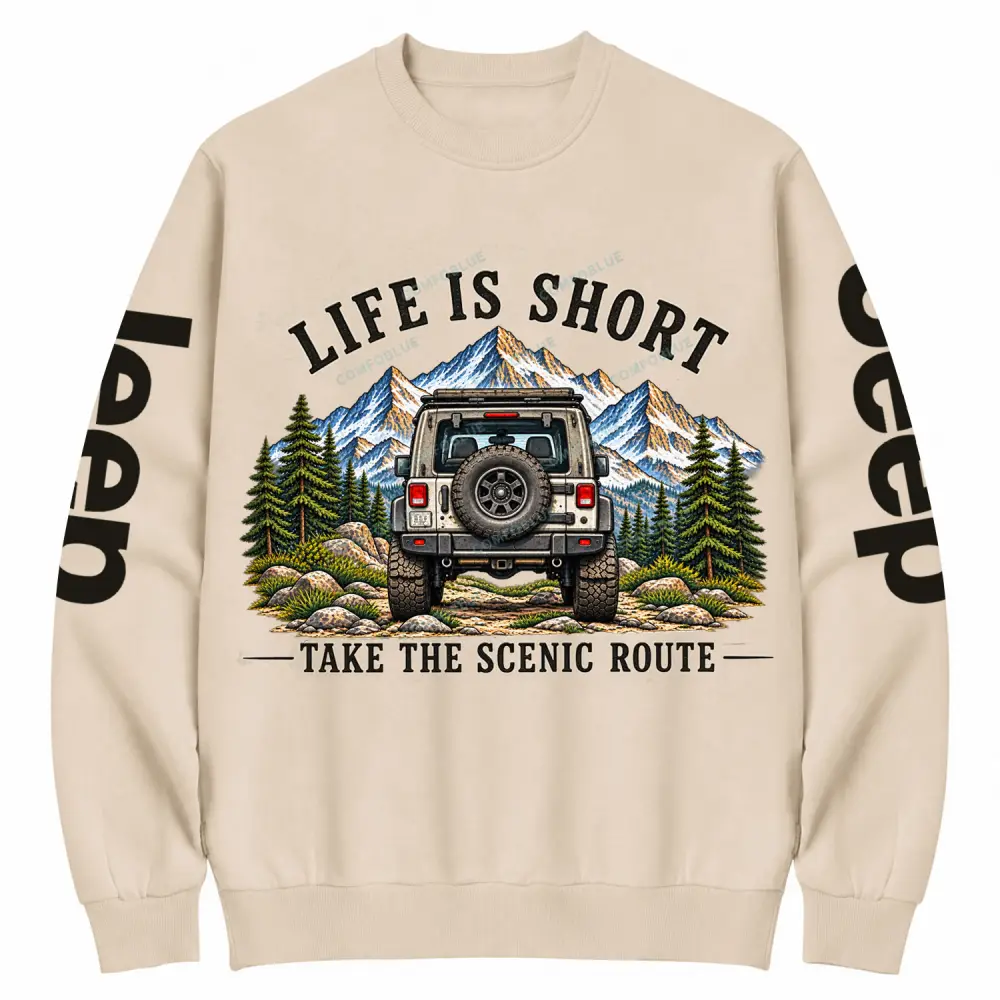 Take the Scenic Route Cotton Sweatshirt