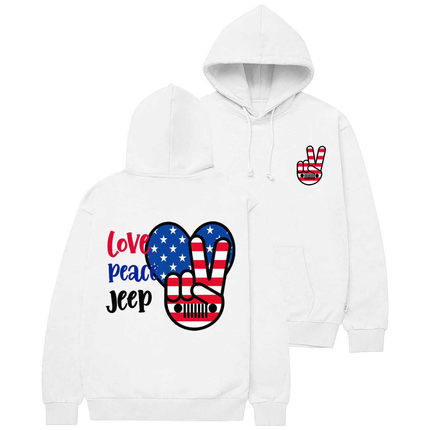 Peace Love JP Cotton Hoodie