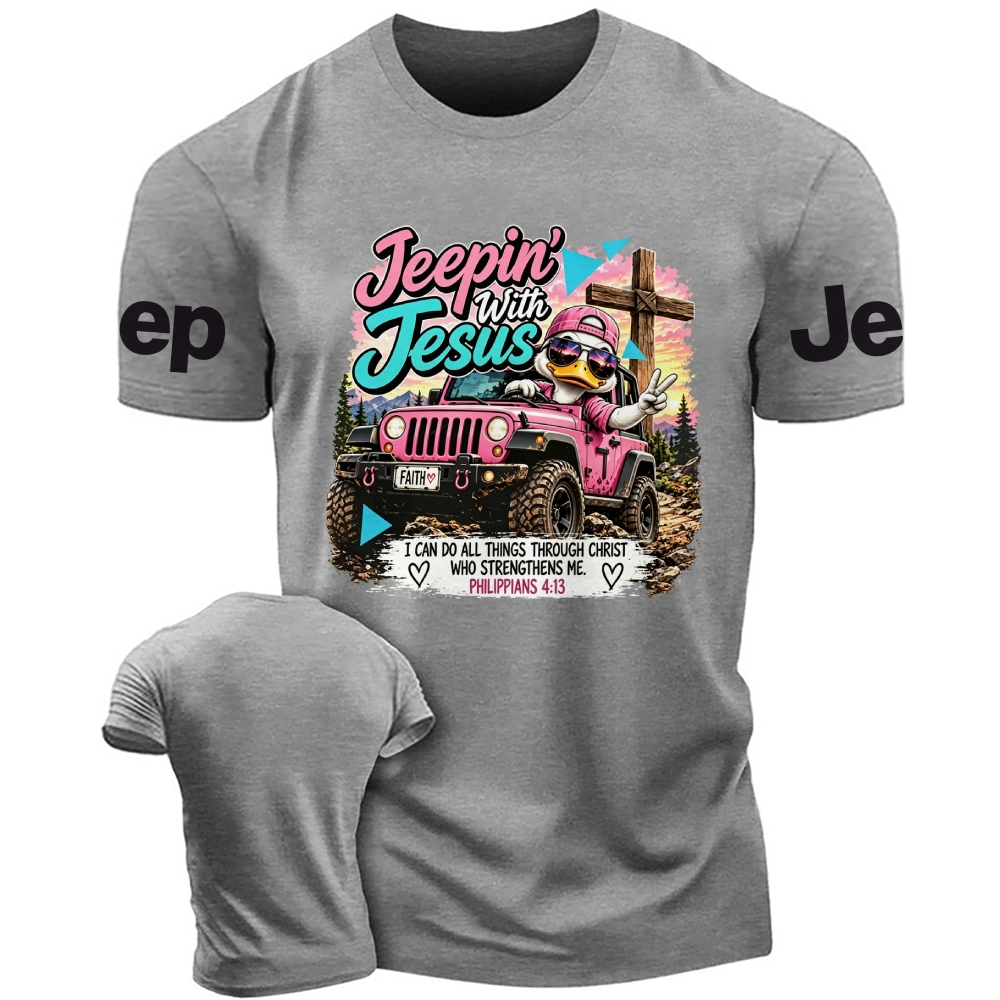 Jeepin' With Jesus PHILIPPIANS 4:13 Unisex T-shirt