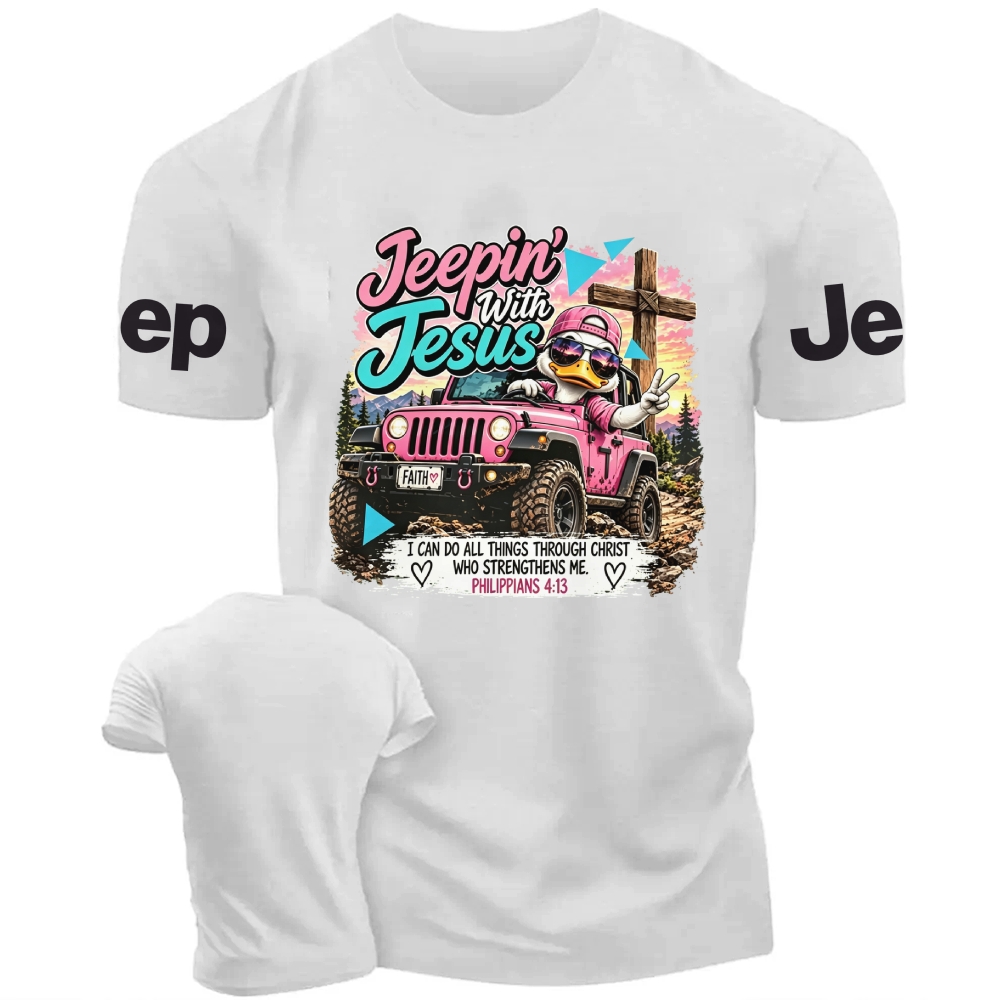 Jeepin' With Jesus PHILIPPIANS 4:13 Unisex T-shirt
