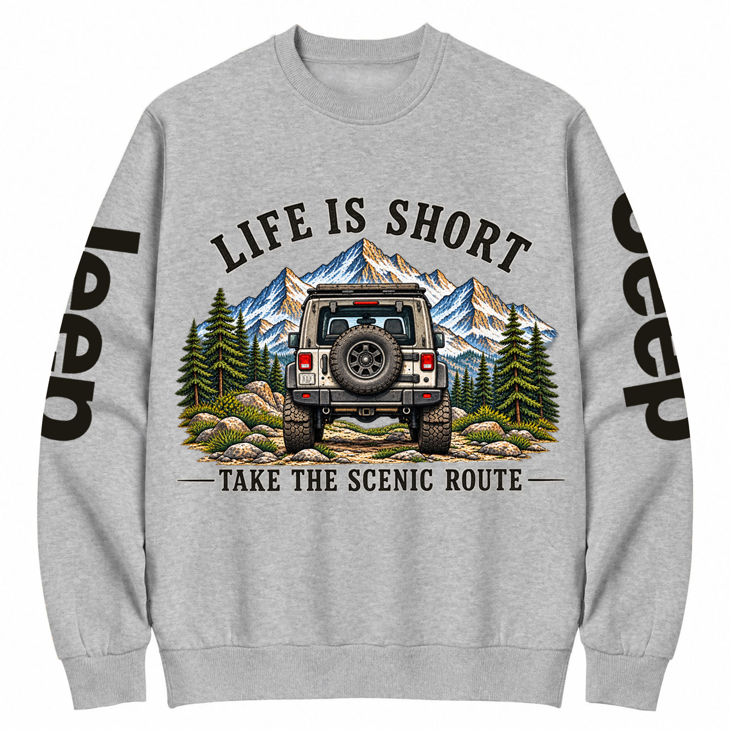 Take the Scenic Route Cotton Sweatshirt