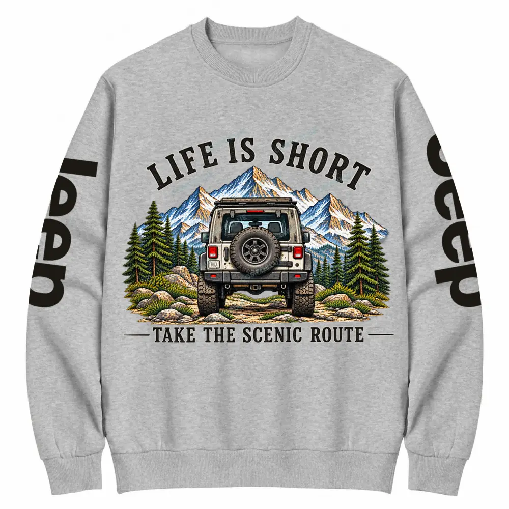 Take the Scenic Route Cotton Sweatshirt