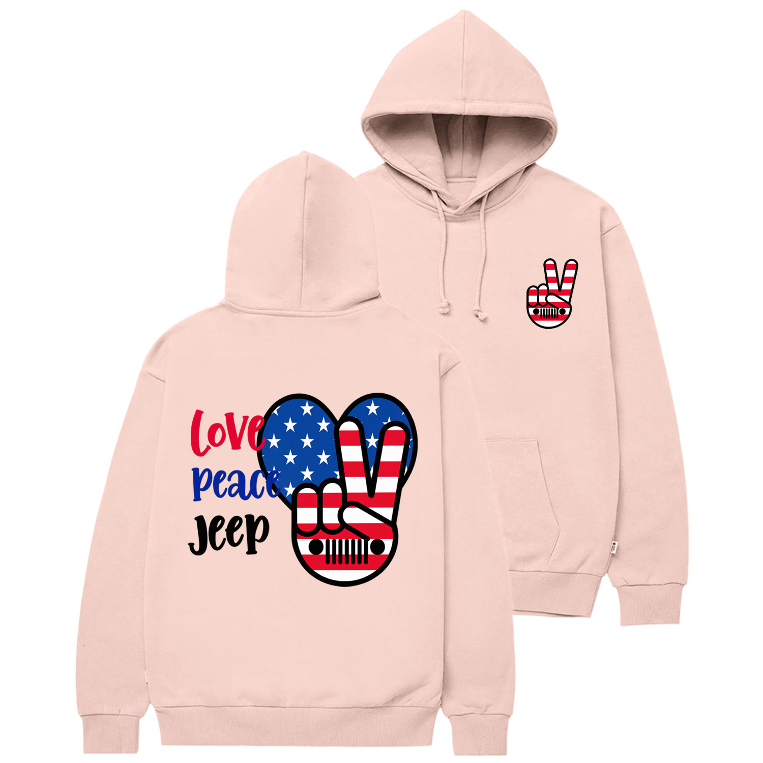 Peace Love JP Cotton Hoodie