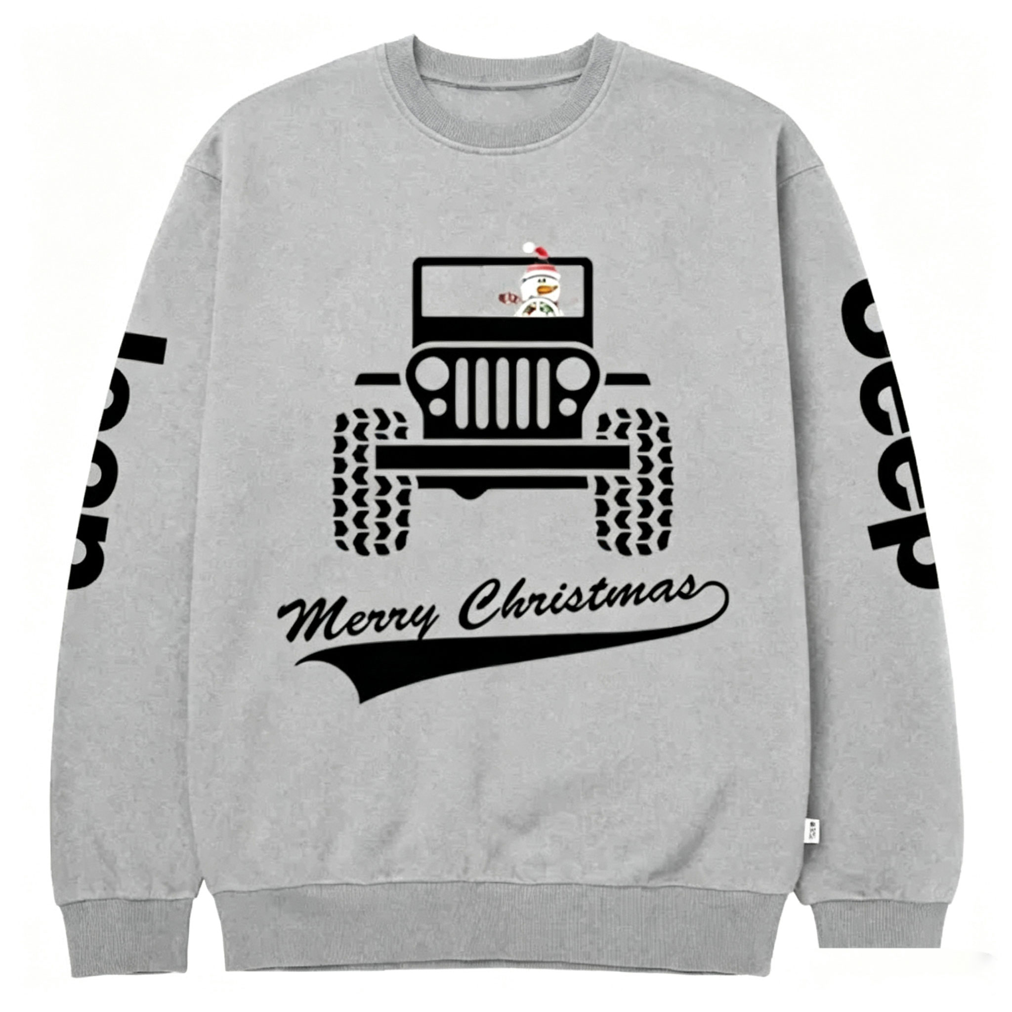 Snowman Drives a Jp to Greet the Merry Christmas Unisex Sweatshirt