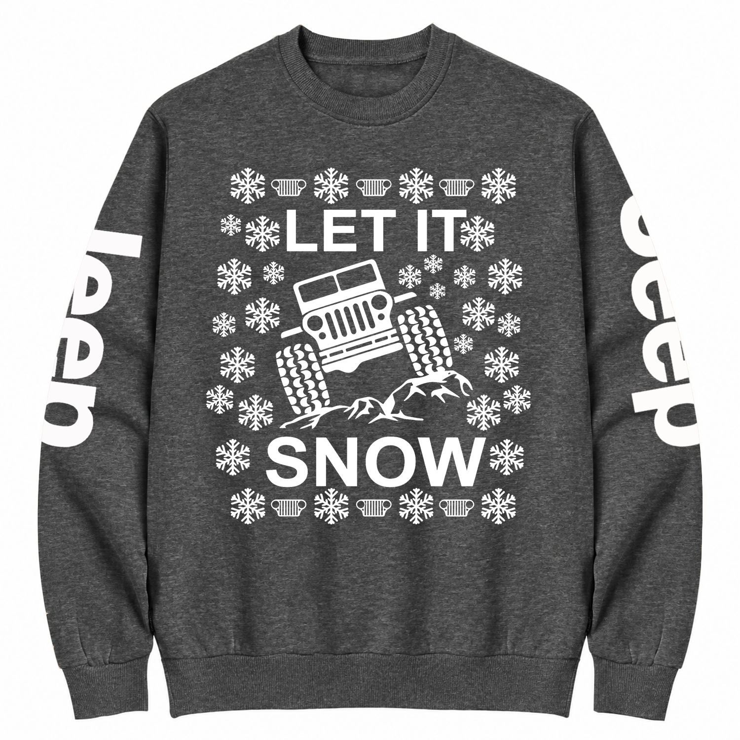 Let It Snow Funny 4x4 Off road Ugly Christmas Cotton Sweatshirt
