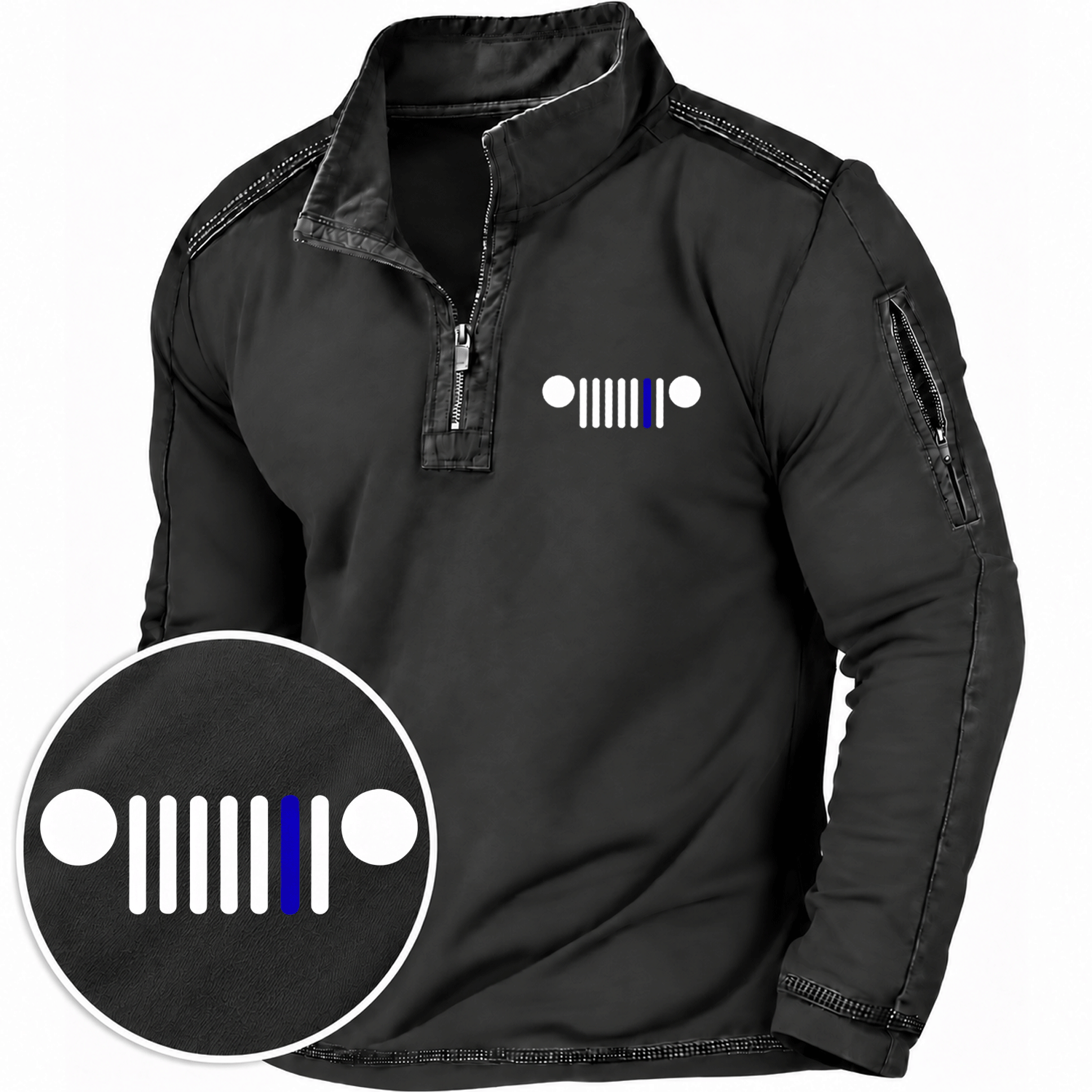 Thin Blue Line Jp Grille Quarter-Zip Sweatshirt