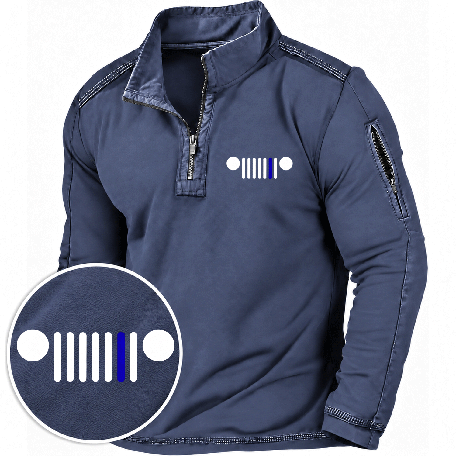 Thin Blue Line Jp Grille Quarter-Zip Sweatshirt