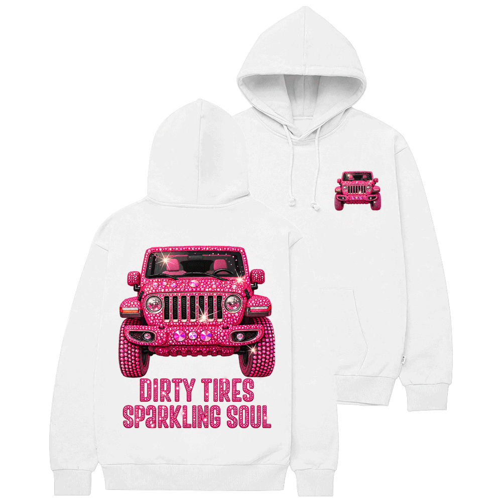 Bling Sparkle Dirty Tires Sparkling Soul Cotton Hoodie