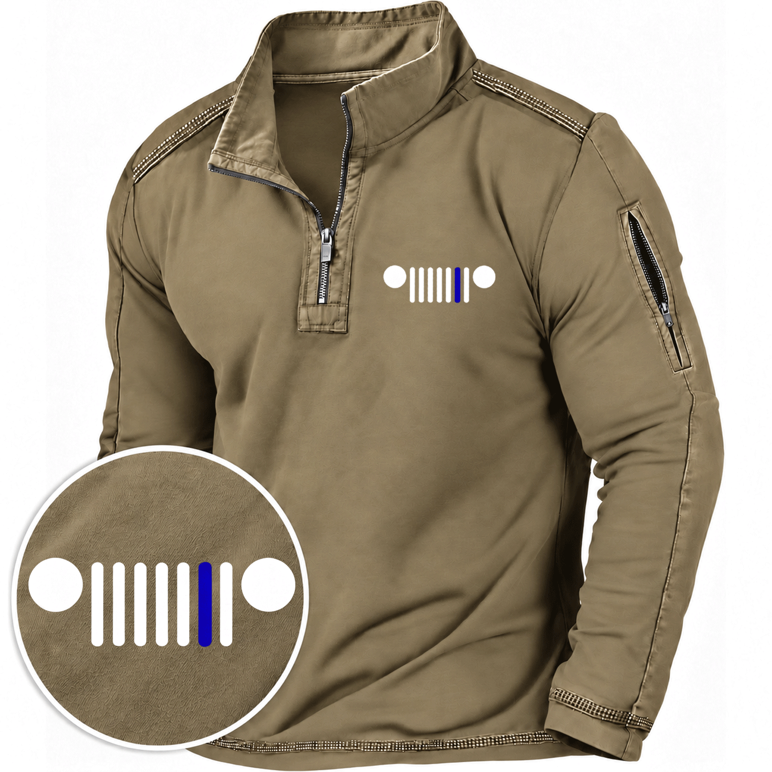 Thin Blue Line Jp Grille Quarter-Zip Sweatshirt