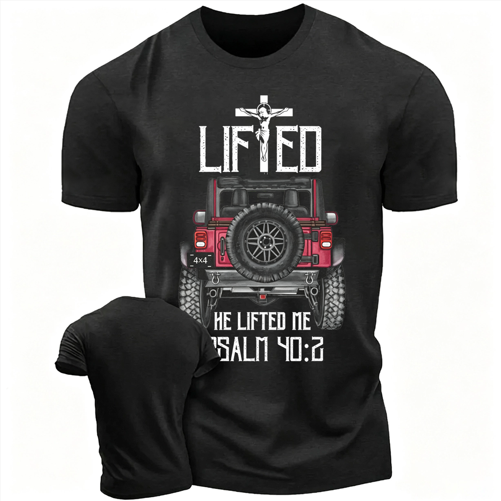 Christian "He Lifted Me" 4x4 Truck Offroad Unisex T-shirt