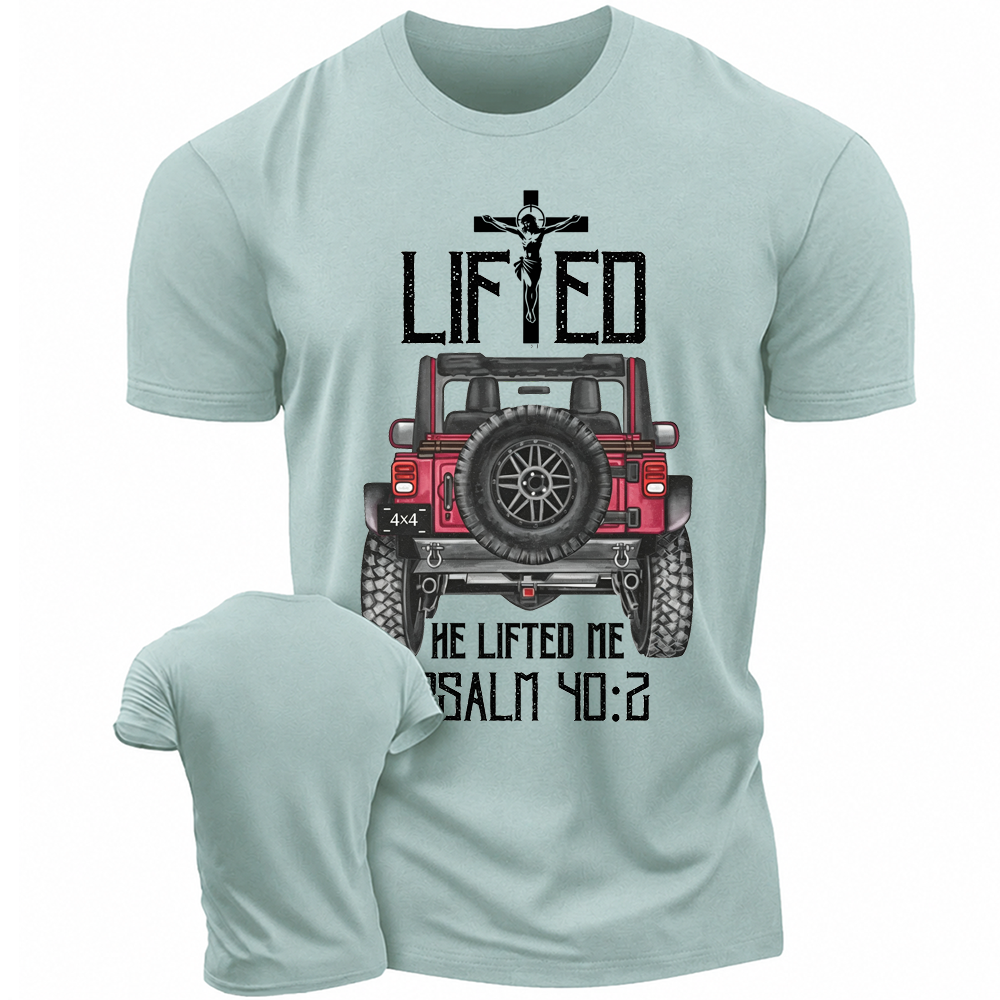 Christian "He Lifted Me" 4x4 Truck Offroad Unisex T-shirt