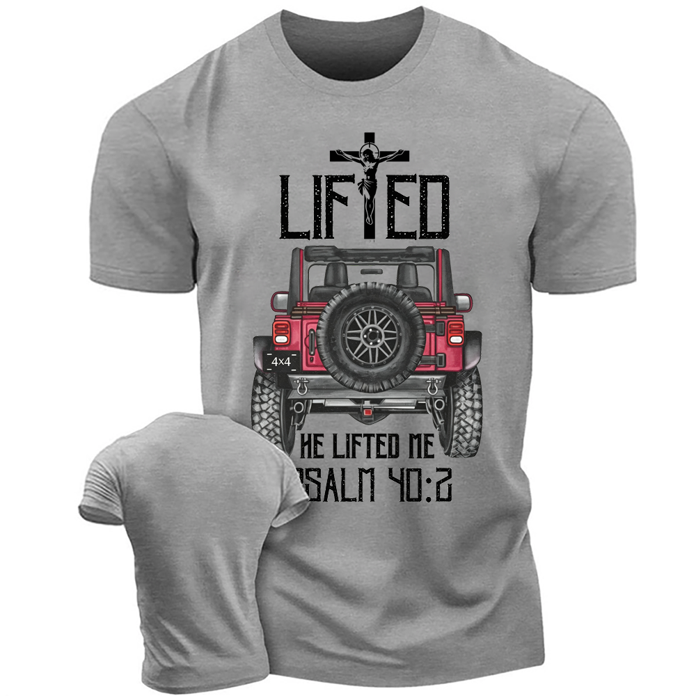Christian "He Lifted Me" 4x4 Truck Offroad Unisex T-shirt