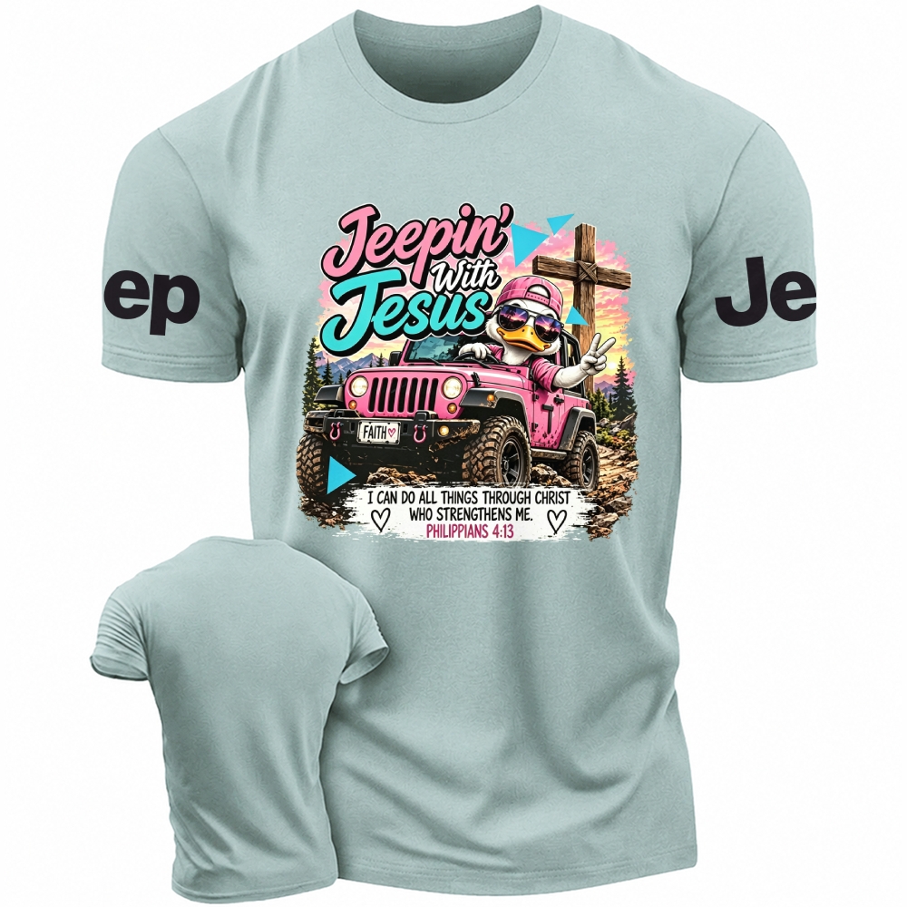 Jeepin' With Jesus PHILIPPIANS 4:13 Unisex T-shirt