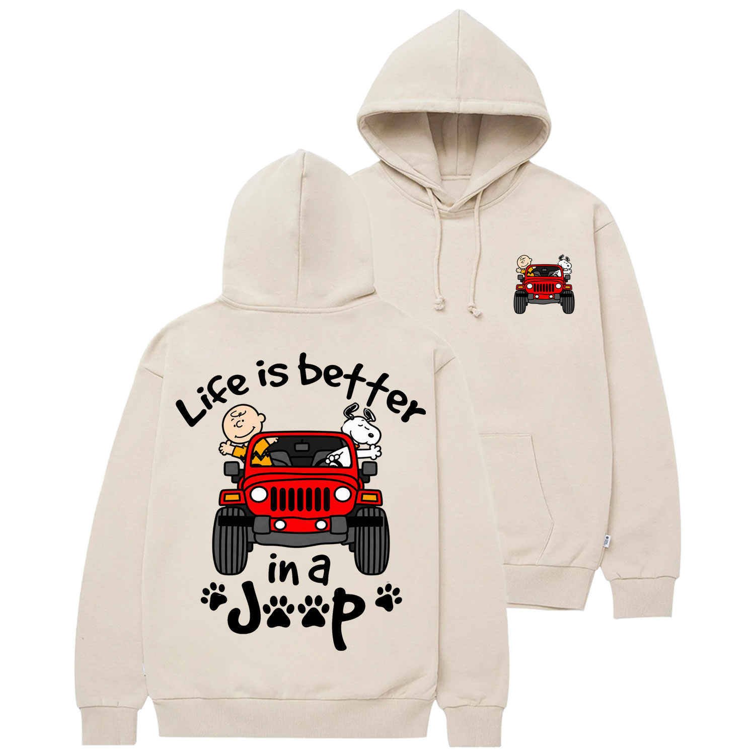 Peanuts “Life Is Better In A Jp” Cotton Hoodie