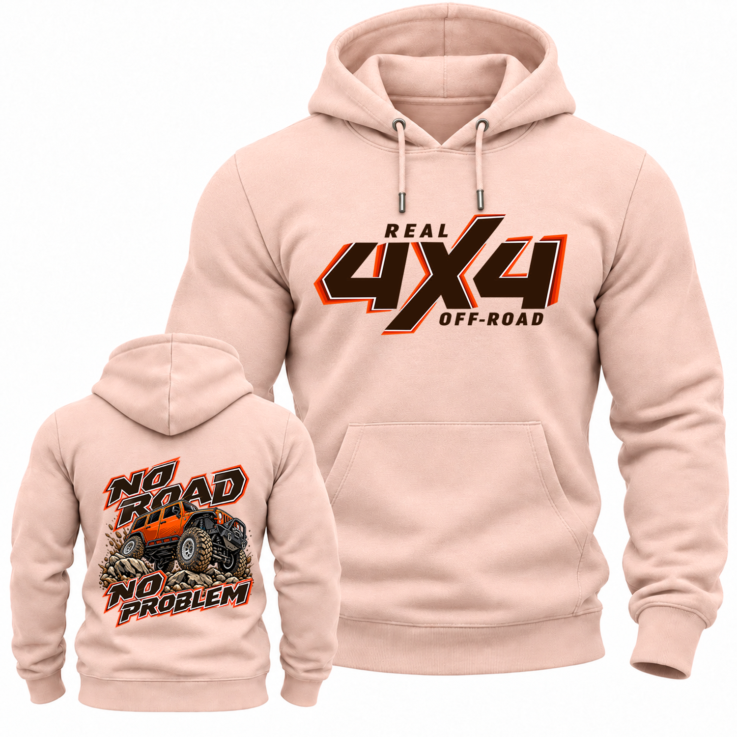 No Road No Problem Real 4X4 Off-Road Cotton Hoodie
