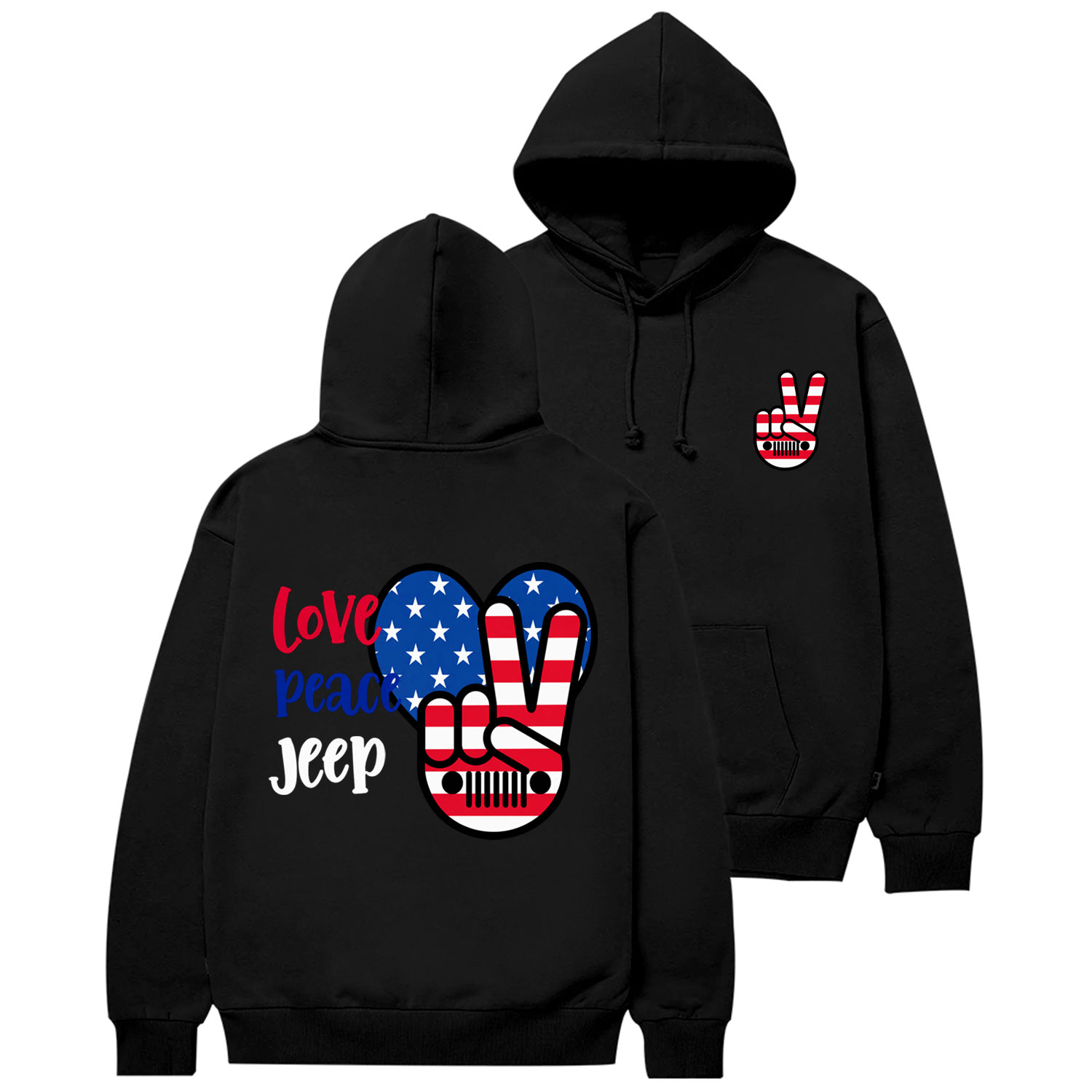 Peace Love JP Cotton Hoodie