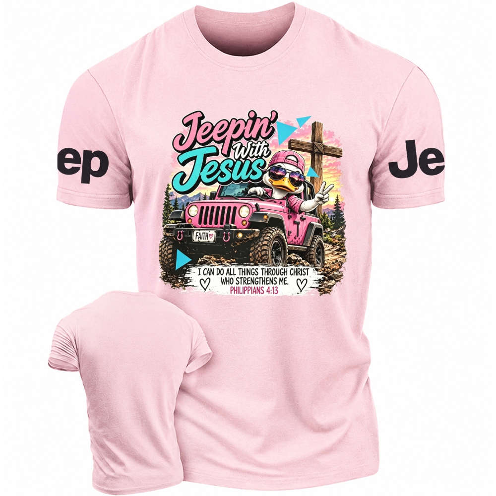 Jeepin' With Jesus PHILIPPIANS 4:13 Unisex T-shirt