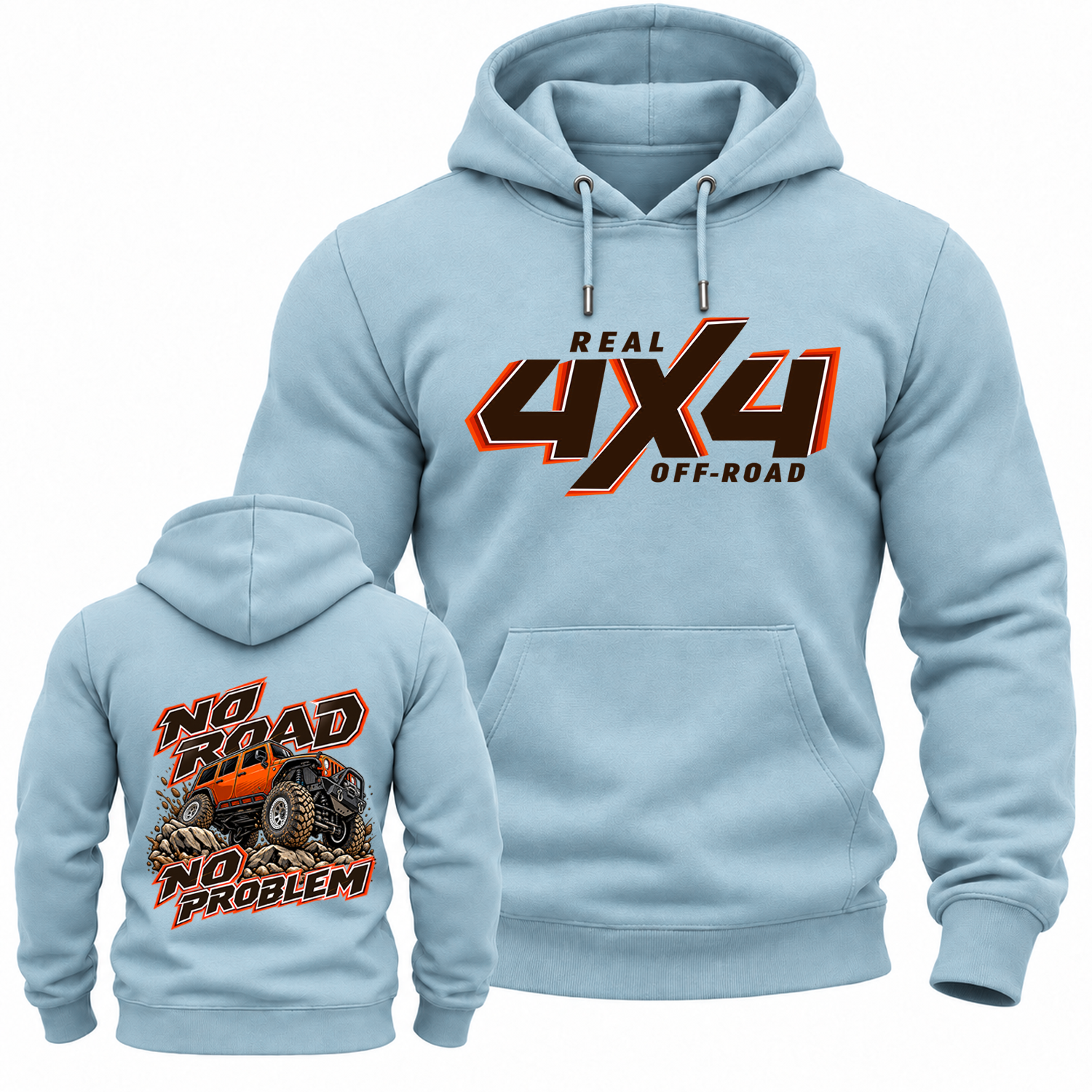 No Road No Problem Real 4X4 Off-Road Cotton Hoodie
