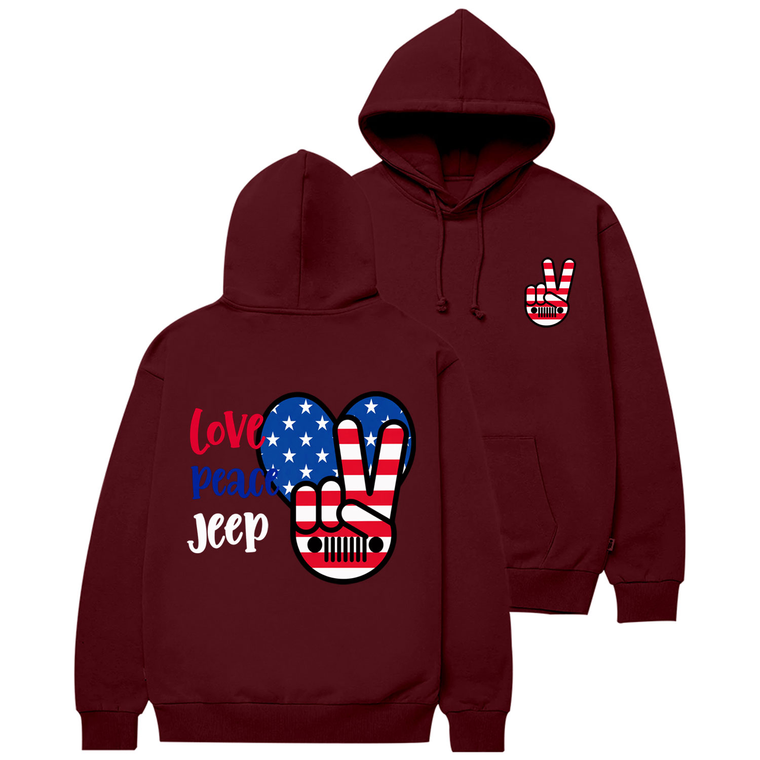 Peace Love JP Cotton Hoodie