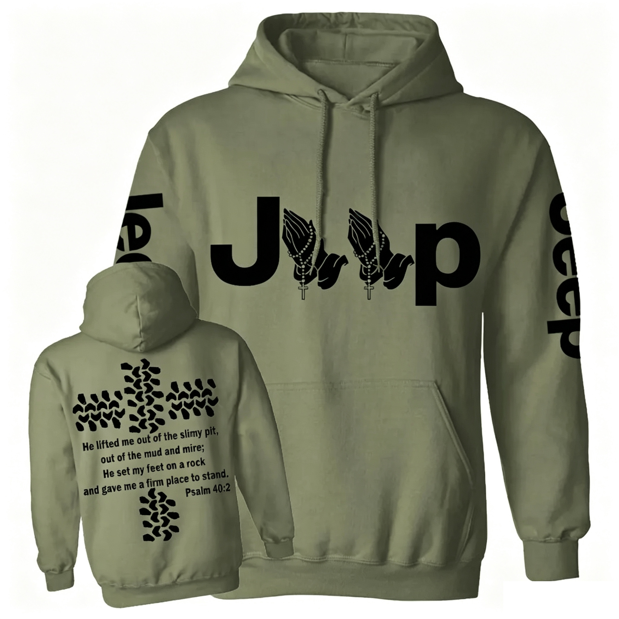 Jp Pray He Lifted Me Out Of the Slimy Hoodie