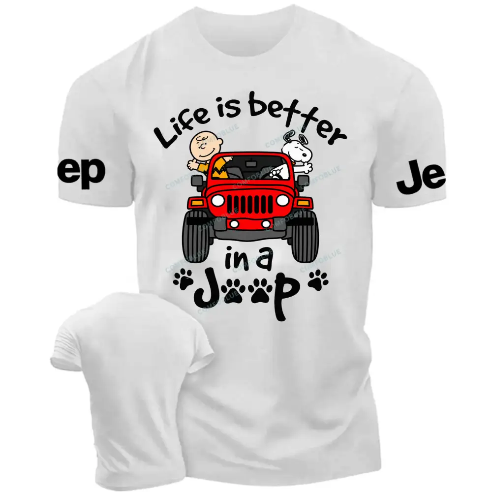 Snoopy Peanuts “Life Is Better In A Jp” Cotton T-shirt