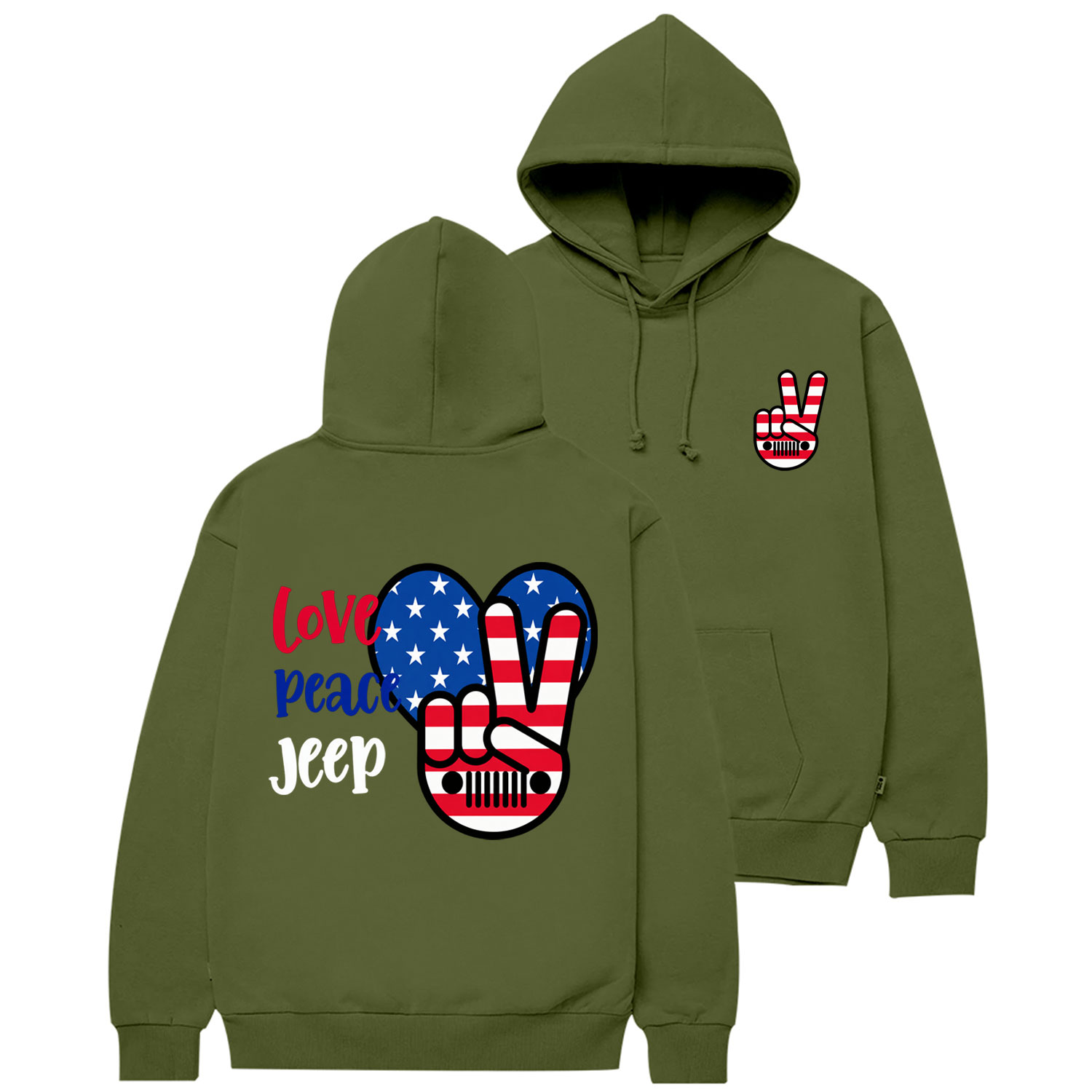 Peace Love JP Cotton Hoodie