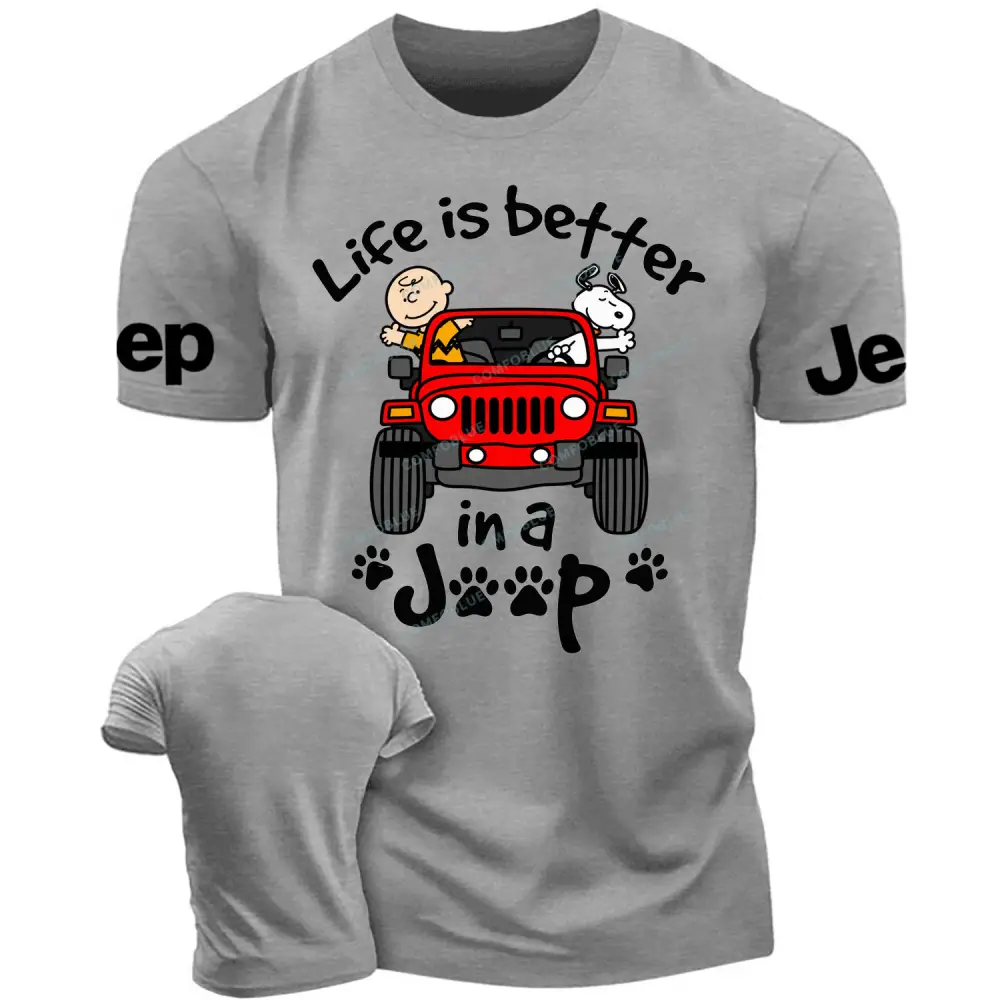 Snoopy Peanuts “Life Is Better In A Jp” Cotton T-shirt