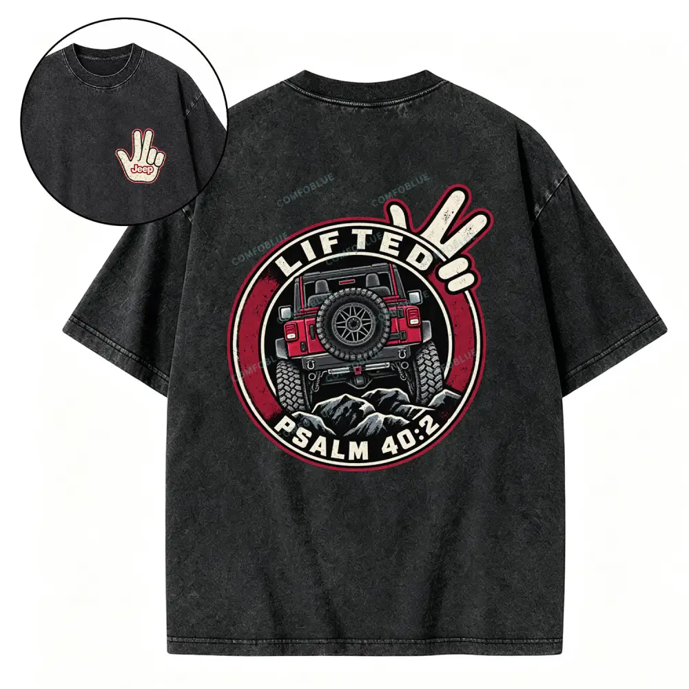 Christian "Lifted" 4x4 Offroad Jp Wave Washed T-Shirt