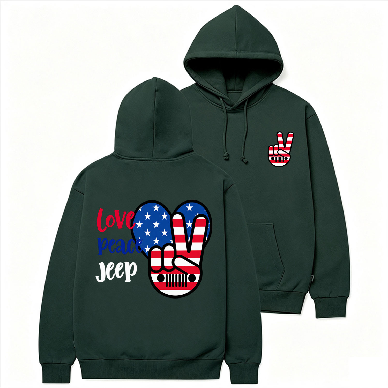 Peace Love JP Cotton Hoodie