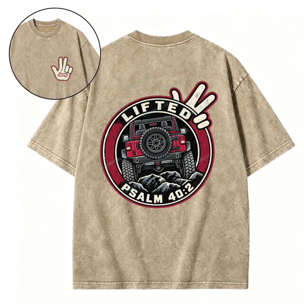 Christian "Lifted" 4x4 Offroad Jp Wave Washed T-Shirt