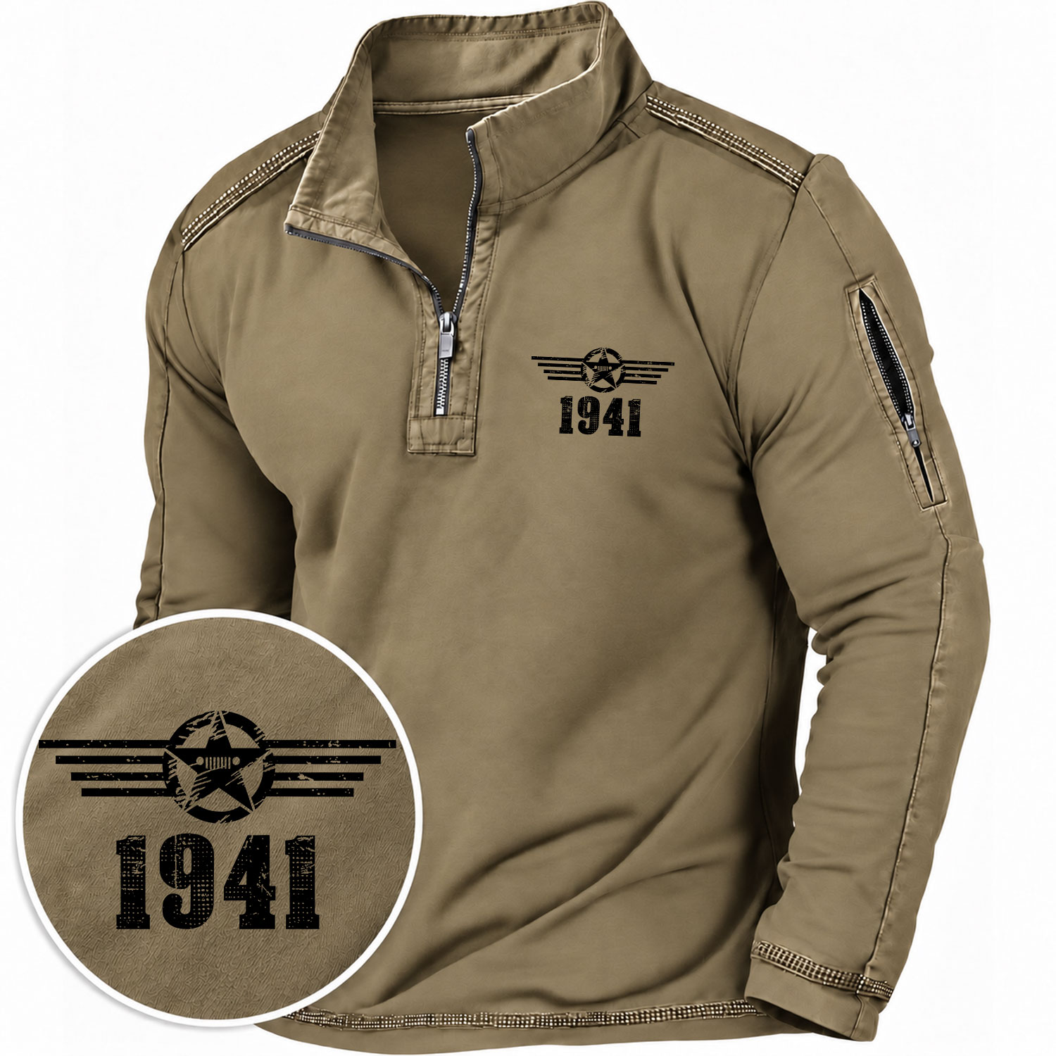 Vintage 1941 Star Quarter-Zip Sweatshirt