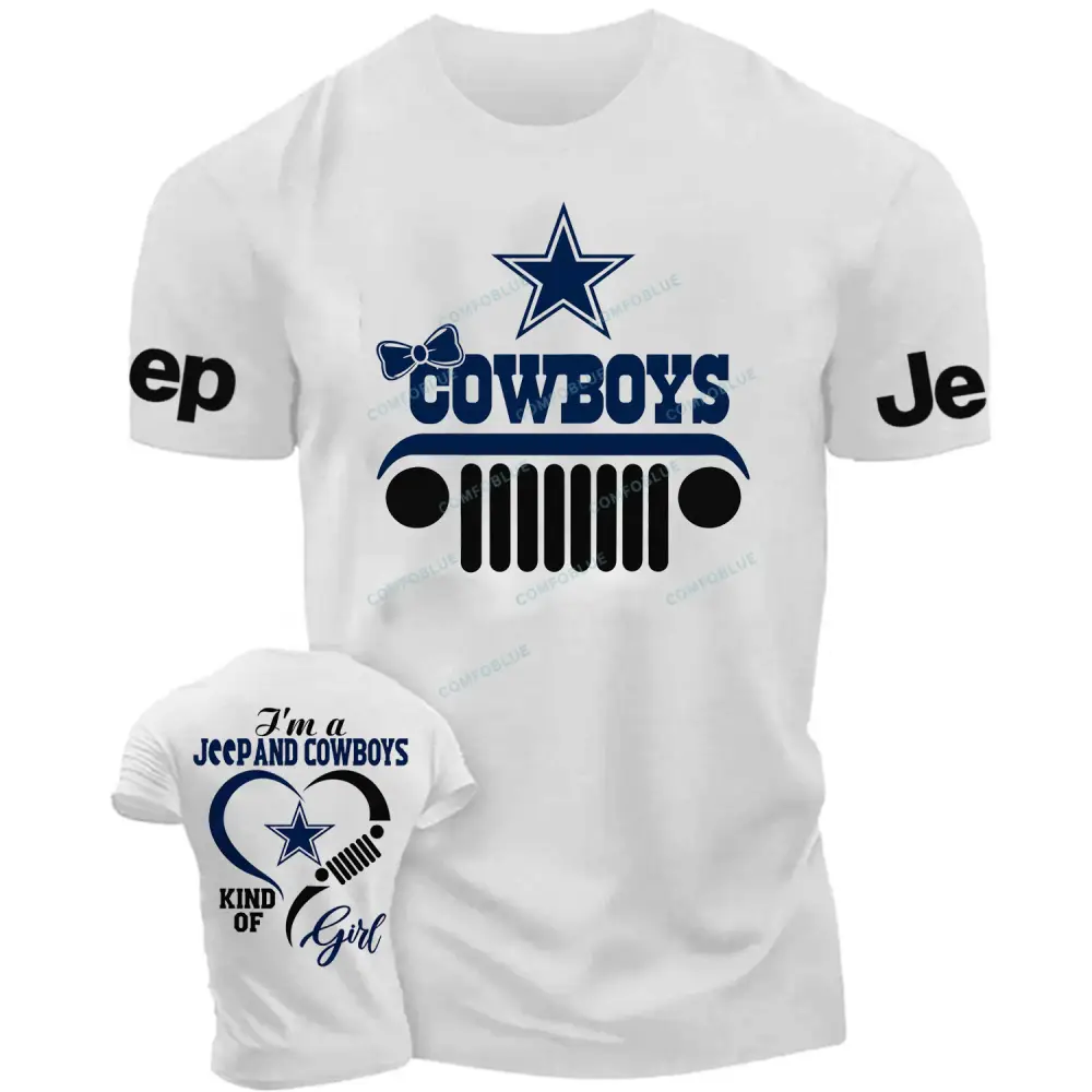Dallas Cowboys I’m a Jp and Cowboys kind of girl Cotton T-shirt