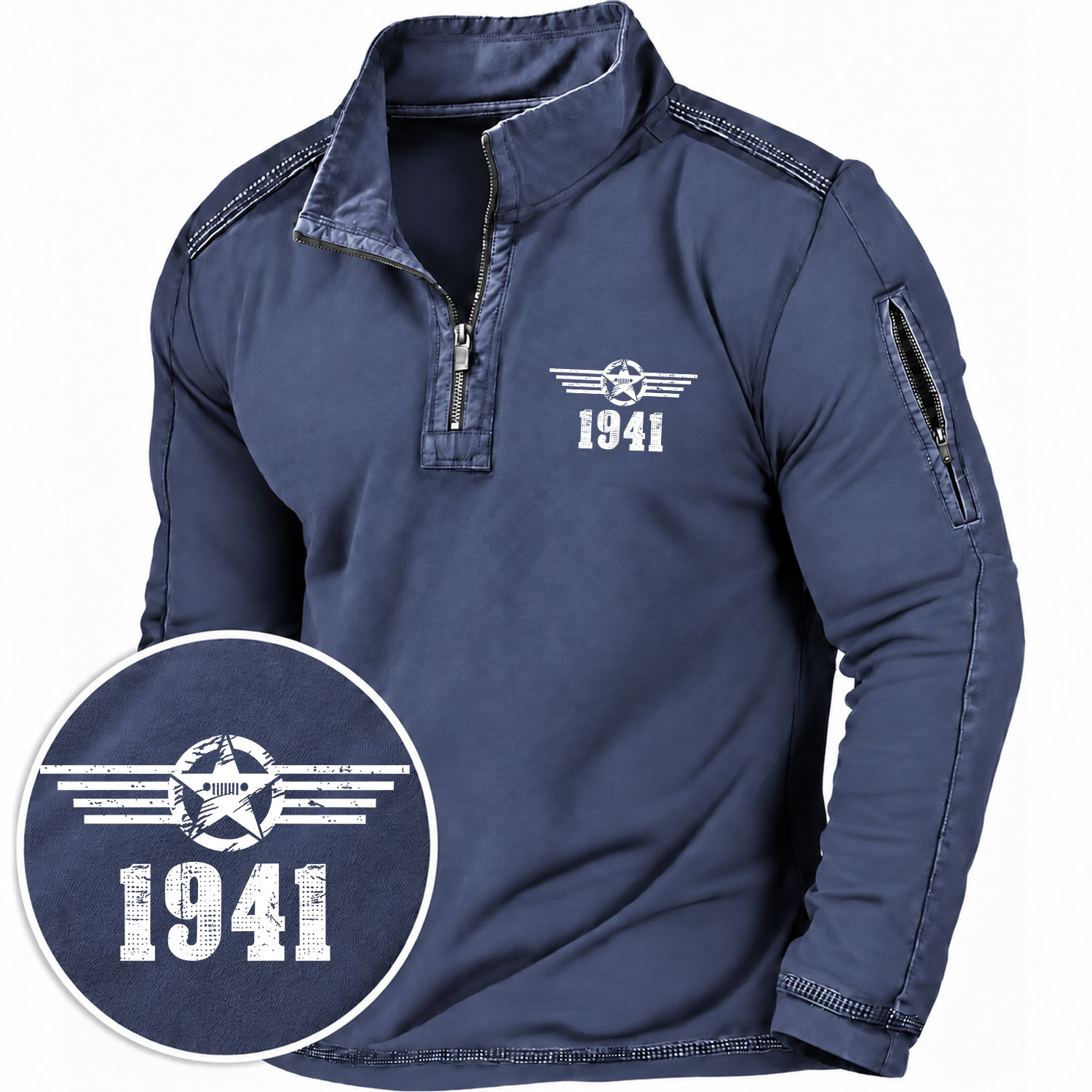 Vintage 1941 Star Quarter-Zip Sweatshirt