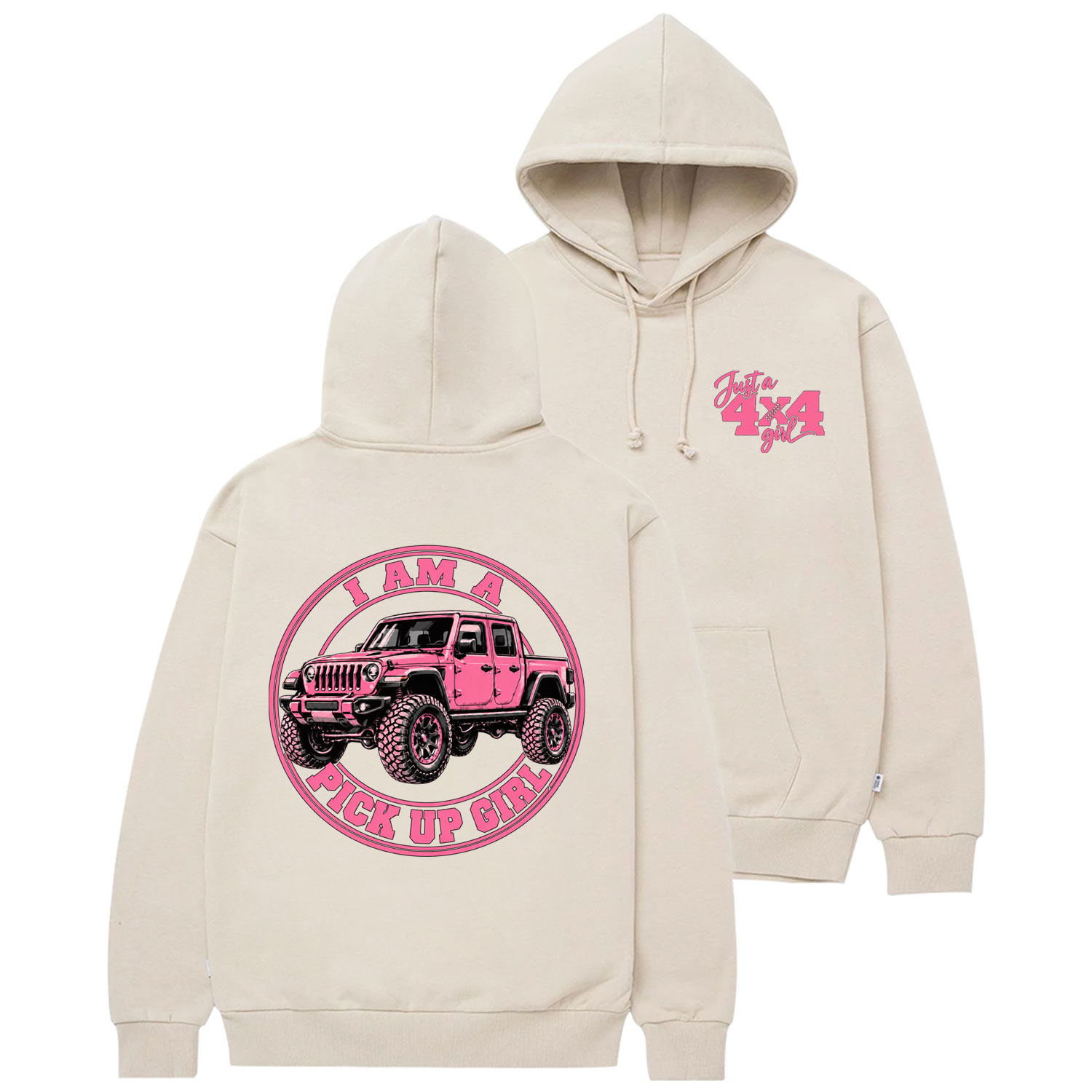 I Am A Pick Up Girl Cotton Hoodie