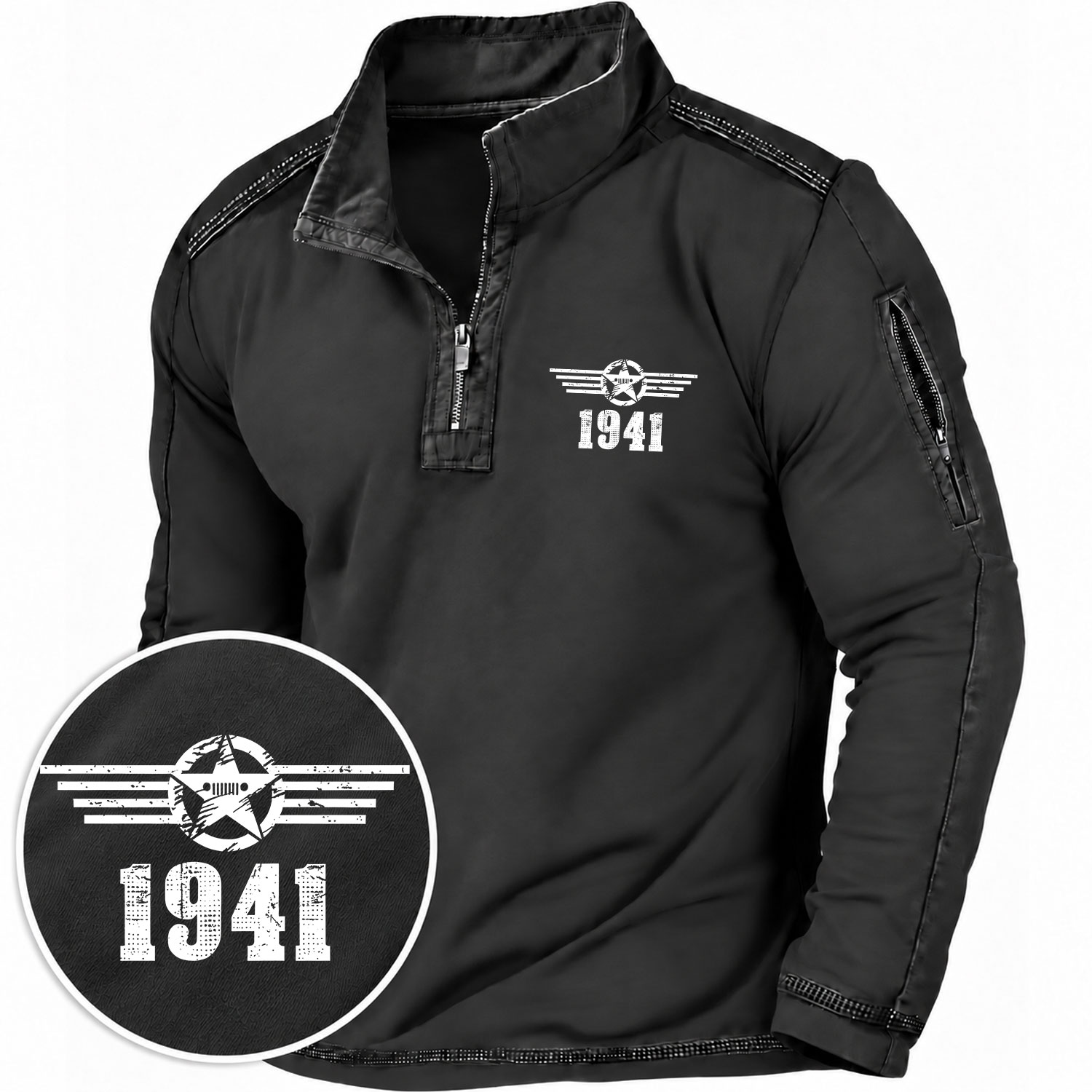 Vintage 1941 Star Quarter-Zip Sweatshirt