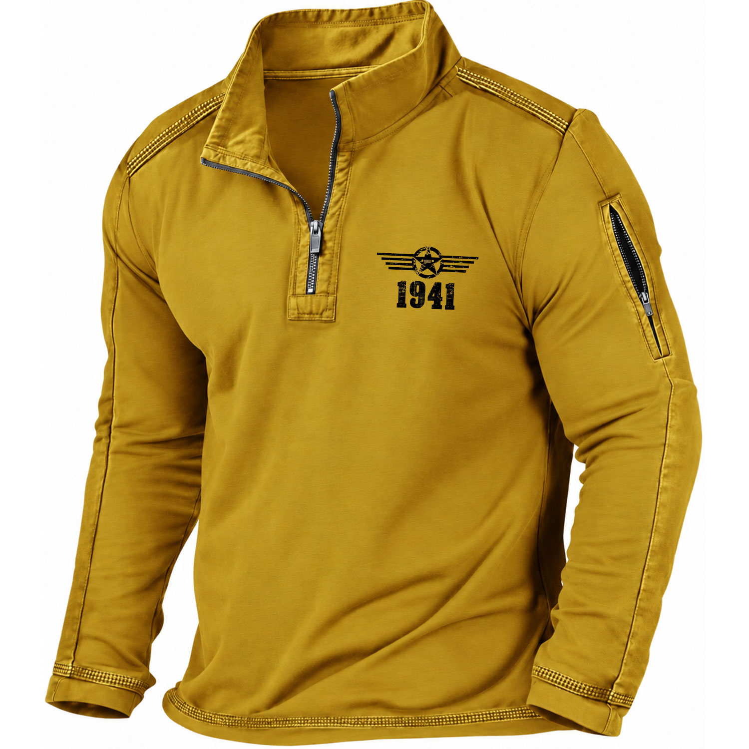 Vintage 1941 Star Quarter-Zip Sweatshirt