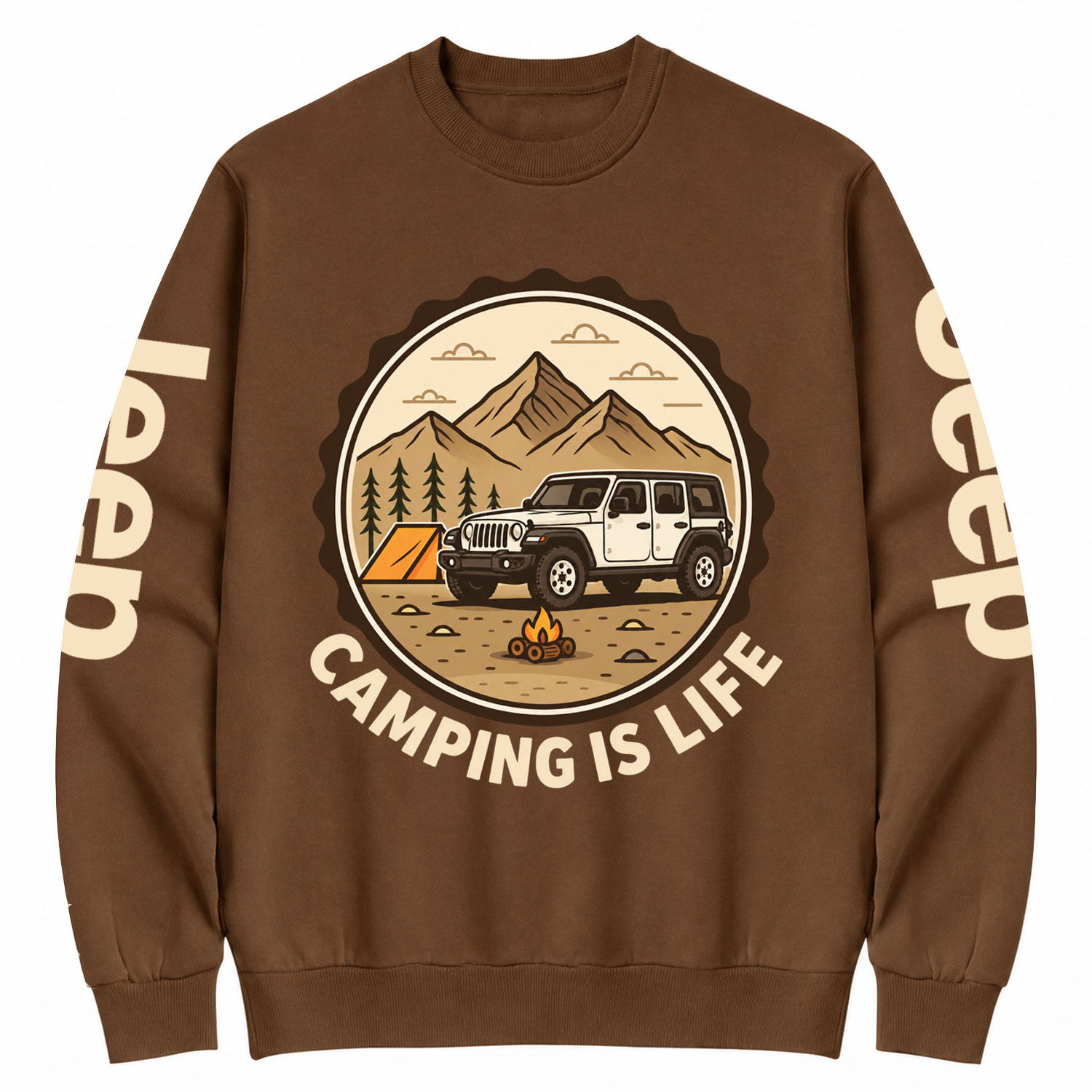 Camping Is Life Cotton Sweatshirt