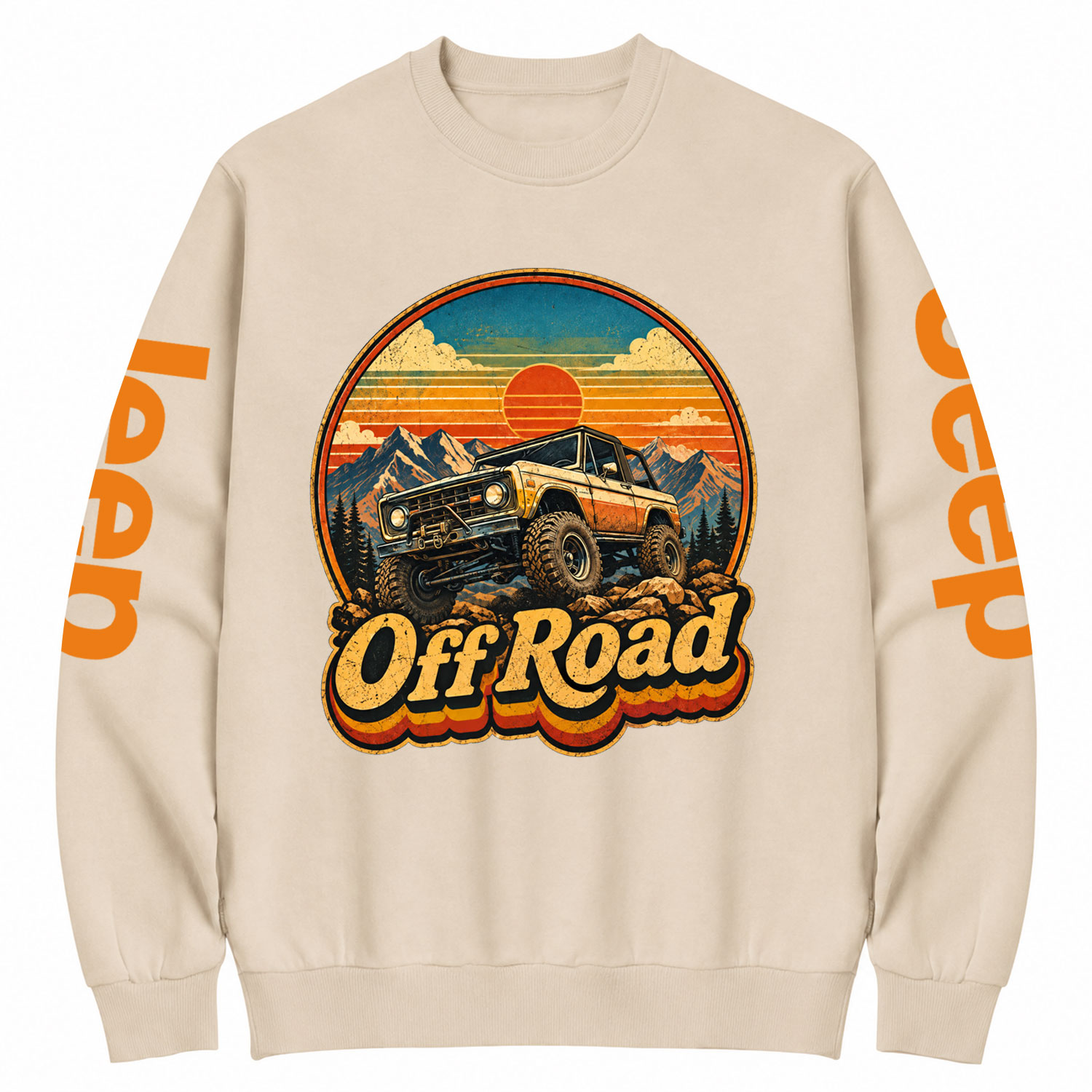 Aged Worn Gladiator Off Road Jp Style Unisex Cotton Sweatshirt
