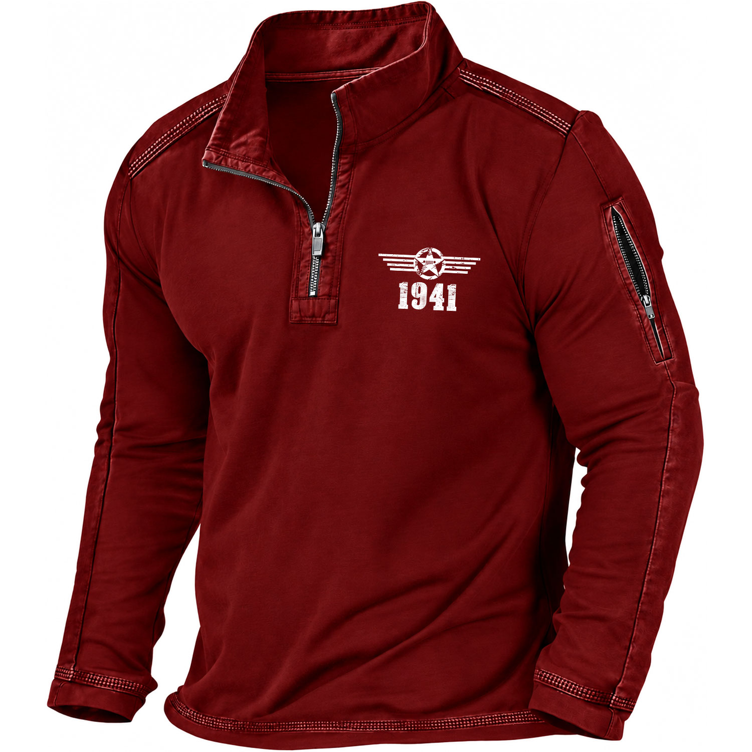 Vintage 1941 Star Quarter-Zip Sweatshirt