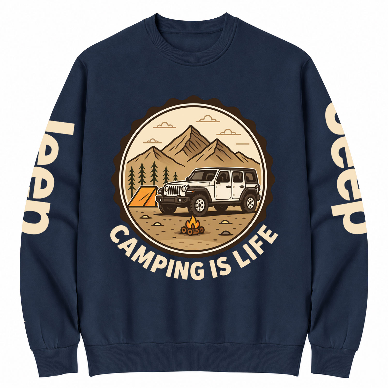 Camping Is Life Cotton Sweatshirt