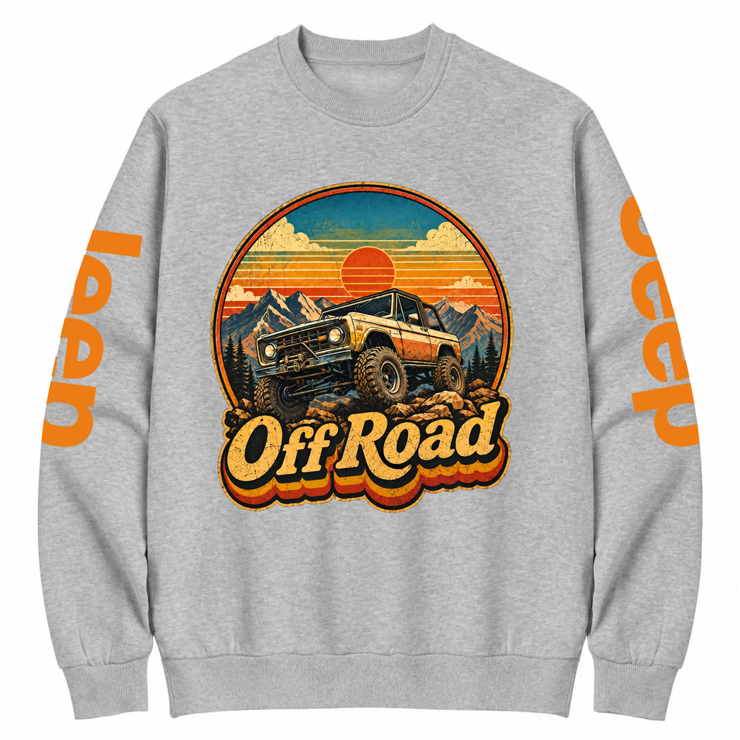 Aged Worn Gladiator Off Road Jp Style Unisex Cotton Sweatshirt