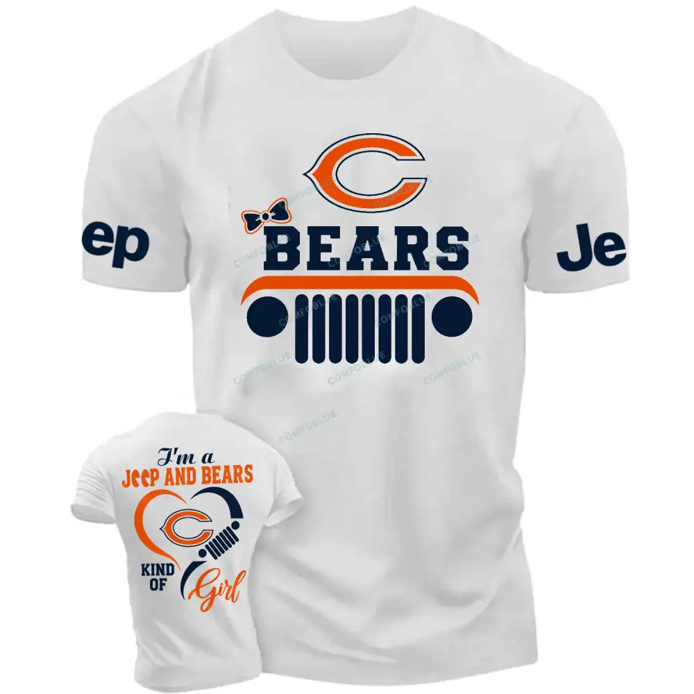 Chicago Bears I’m a Jp and Cowboys girl  Cotton T-shirt