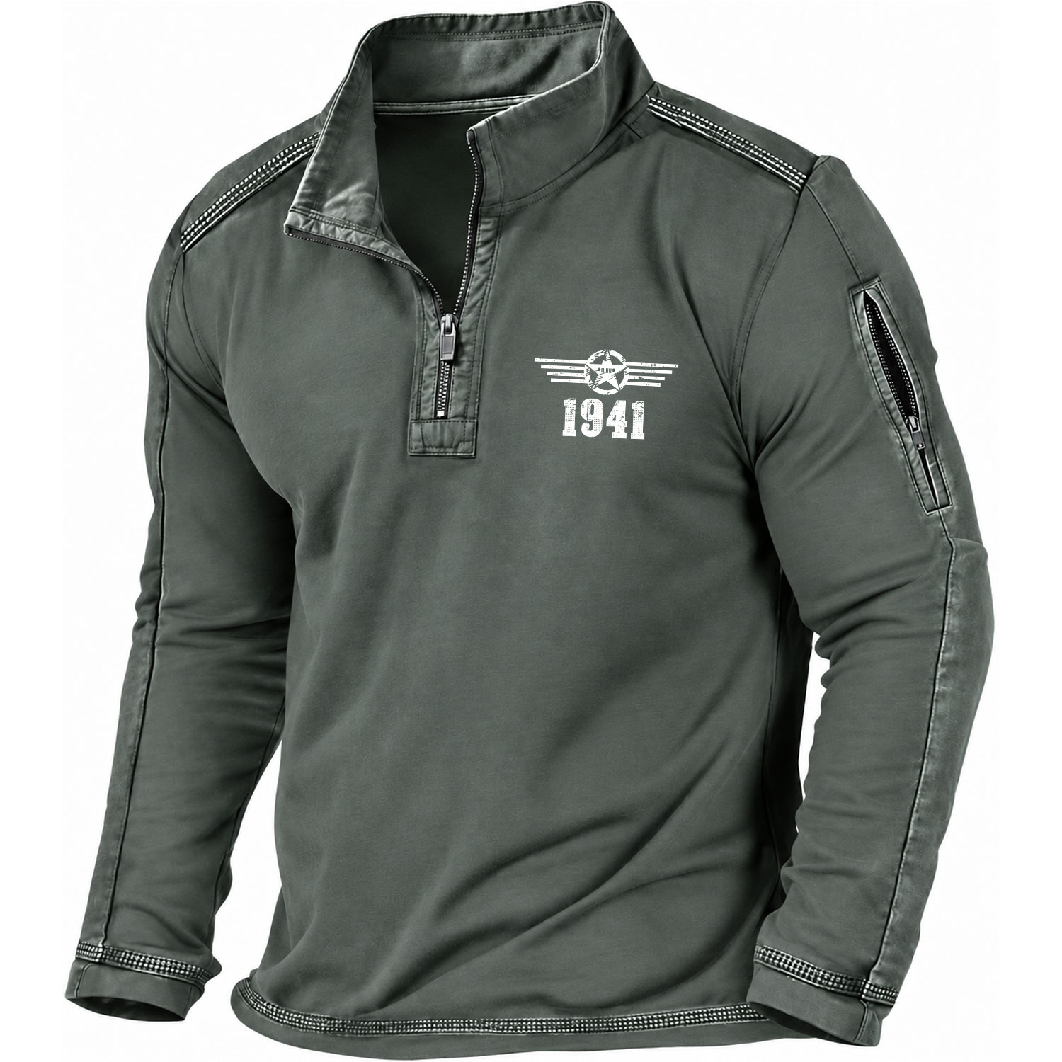 Vintage 1941 Star Quarter-Zip Sweatshirt