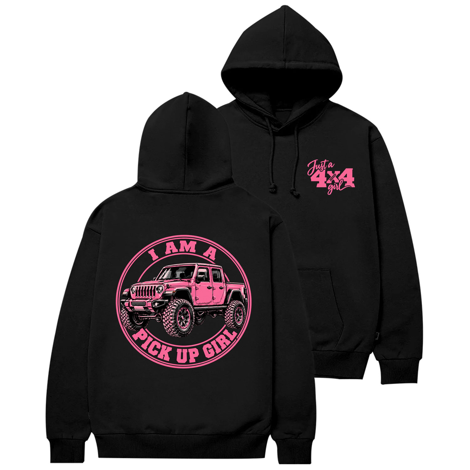 I Am A Pick Up Girl Cotton Hoodie