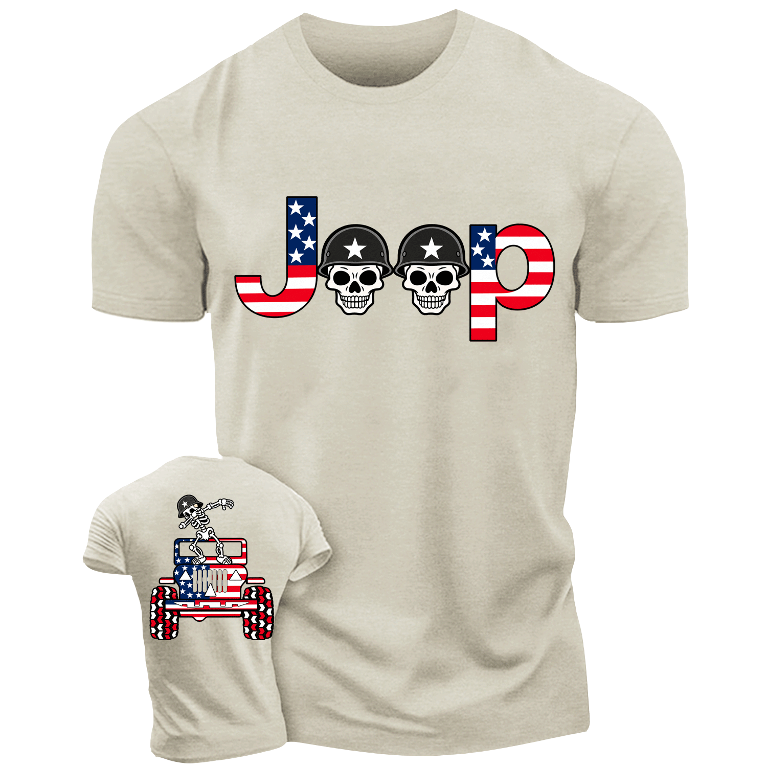 Skeletons Dancing on Jps Veterans Day Cotton T-shirt