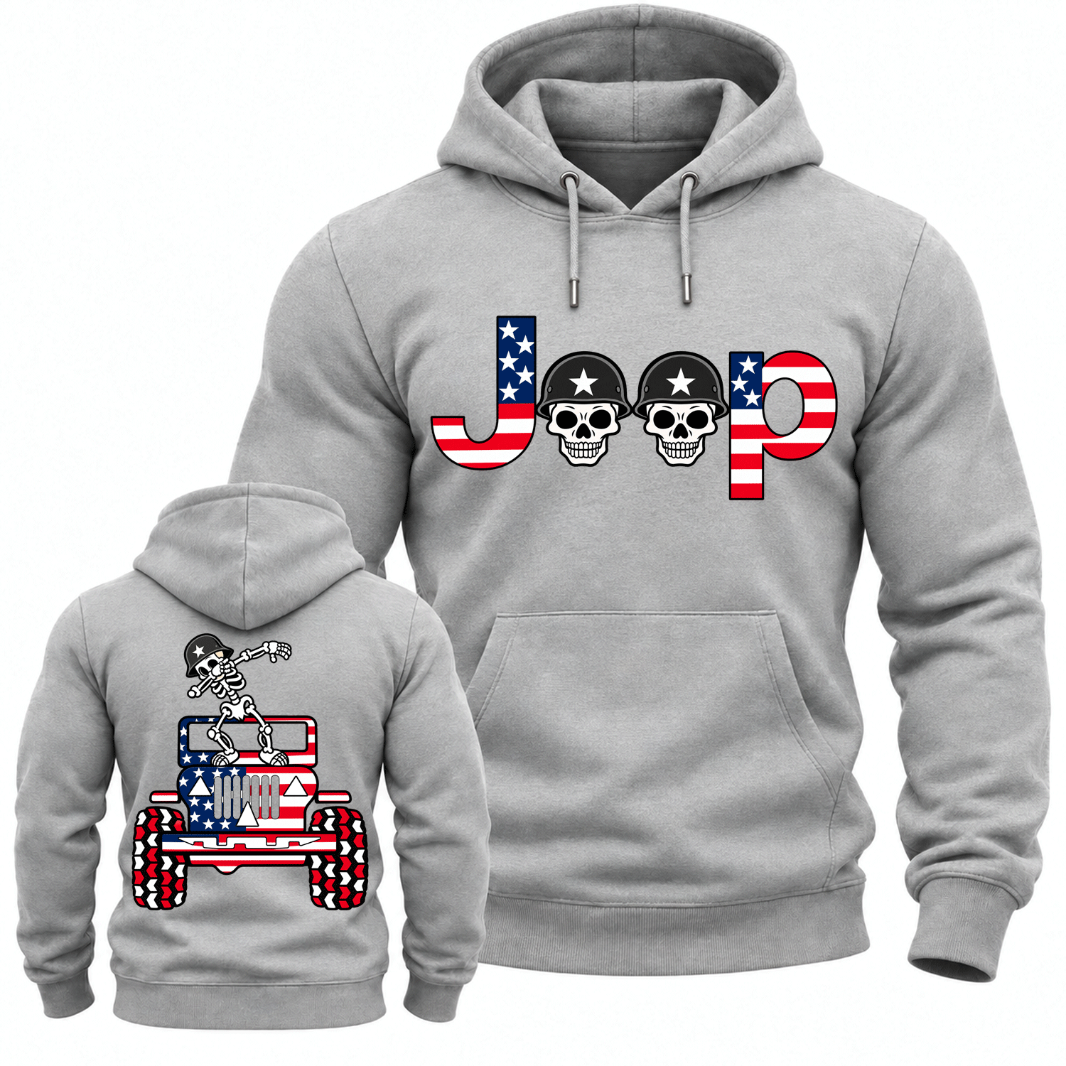 Skeletons Dancing on Jps Veterans Day Cotton Hoodie