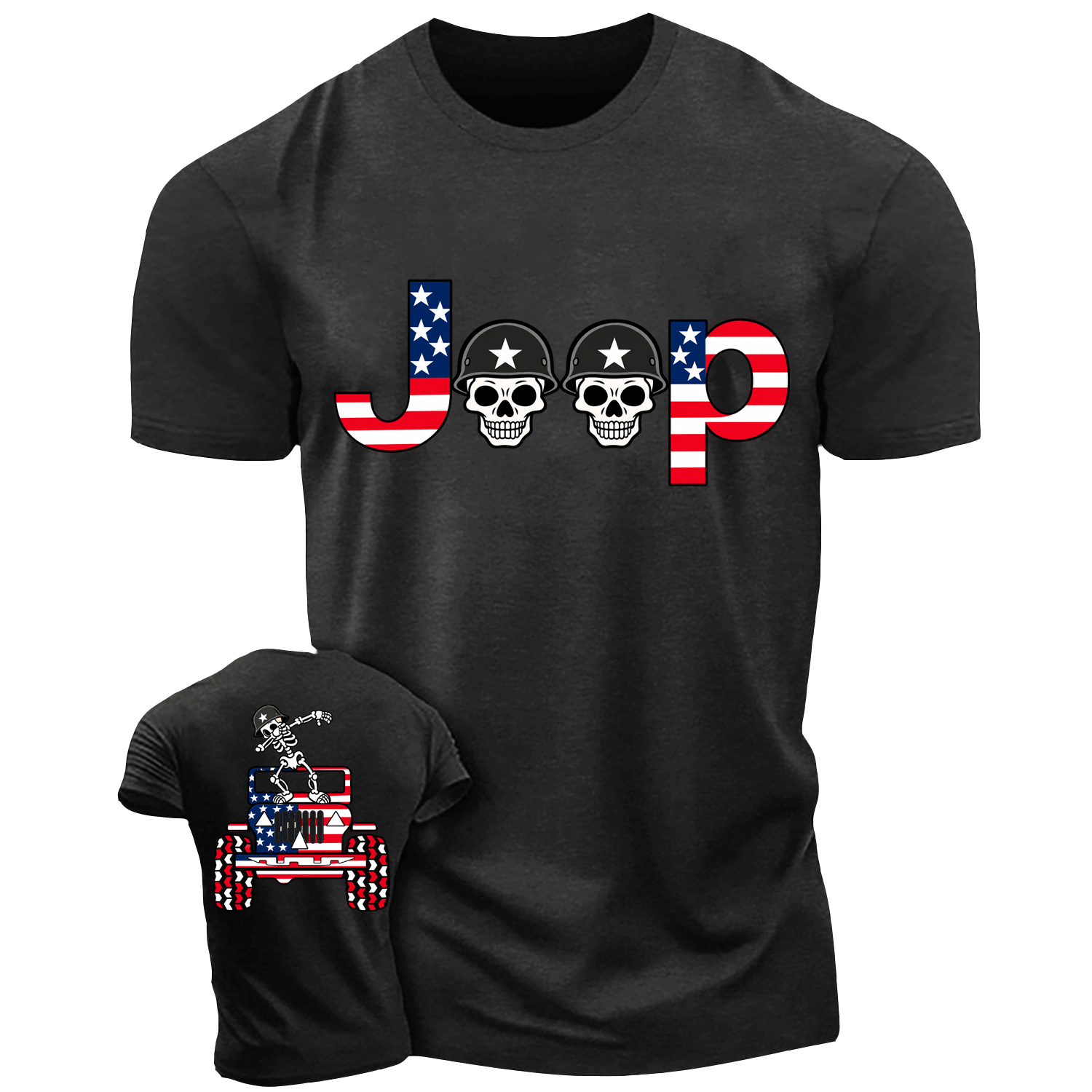 Skeletons Dancing on Jps Veterans Day Cotton T-shirt