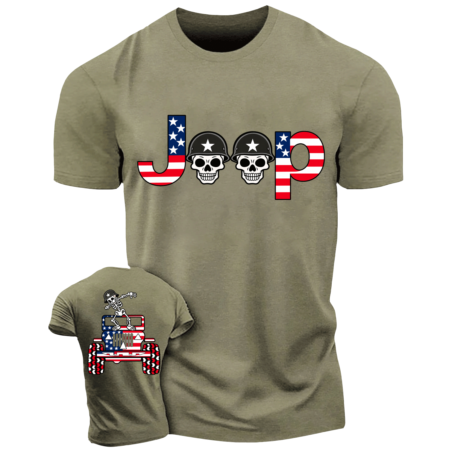 Skeletons Dancing on Jps Veterans Day Cotton T-shirt