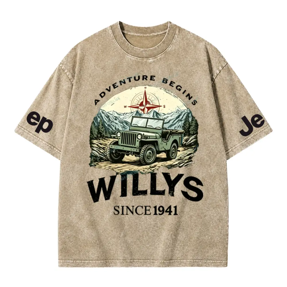 Begins Willys 1941 Jp Washed T-Shirt